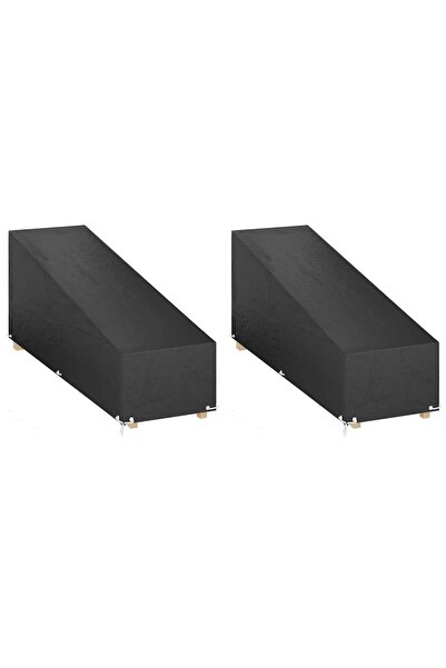 vidaxl Sun lounger covers, 2 pcs, 12 eyelets, 200x65x35/60 cm, polyethylene