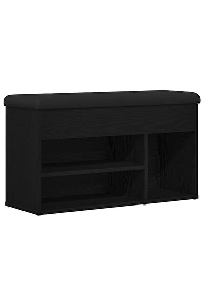 vidaxl Bancă pentru pantofi Negru 80 x 30 x 45 cm Lemn compozit