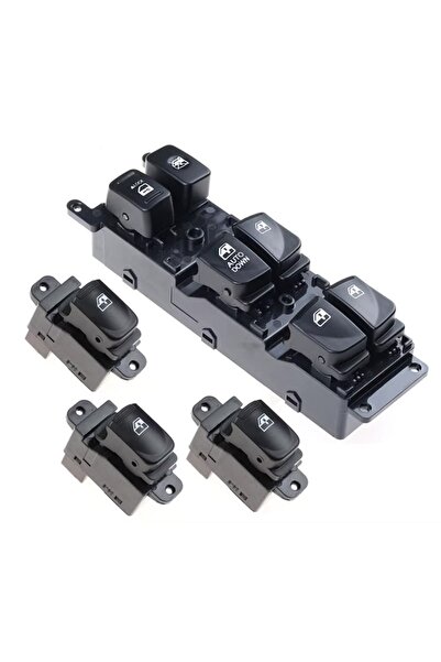 SIEGEN Hyundai Accent Era 2006-2012 ile uyumlu Cam Açma Dügmesi Anahtari 4'lü...