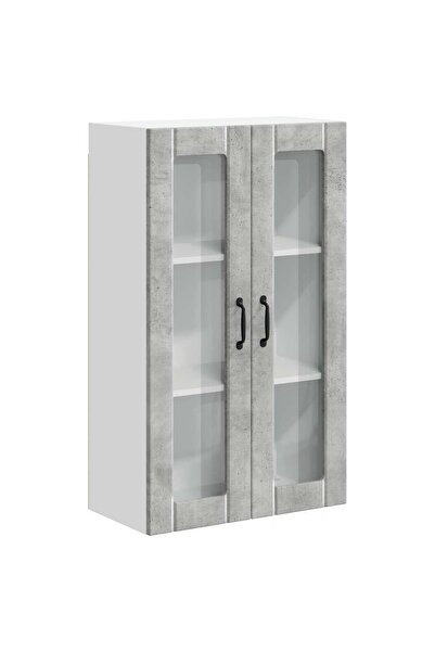 vidaxl Dulap suspendat de bucătărie Gri din beton 60 x 31 x 100 cm