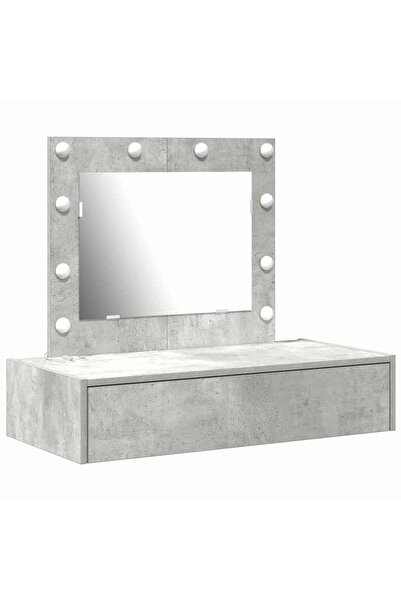 vidaxl Masă de Machiaj cu sertar Gri 83 x 40 x 70 cm Lemn compozit
