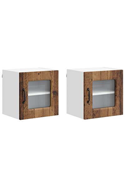 vidaxl Dulap de bucătărie Kalmar 2 pcs Lemn vechi 40 x 31 x 40 cm