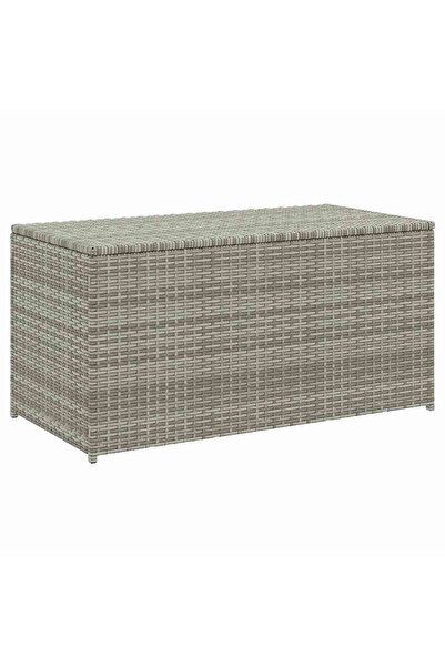 vidaxl Ladă de depozitare de grădină, gri, 100x50x50 cm, poliratan
