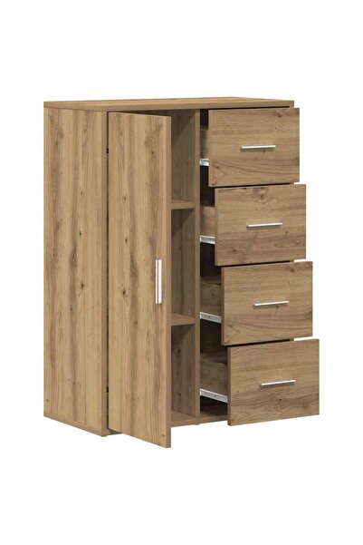 vidaxl Bufet cu sertar Stejar Artizanal 60 x 31 x 84 cm Lemn compozit