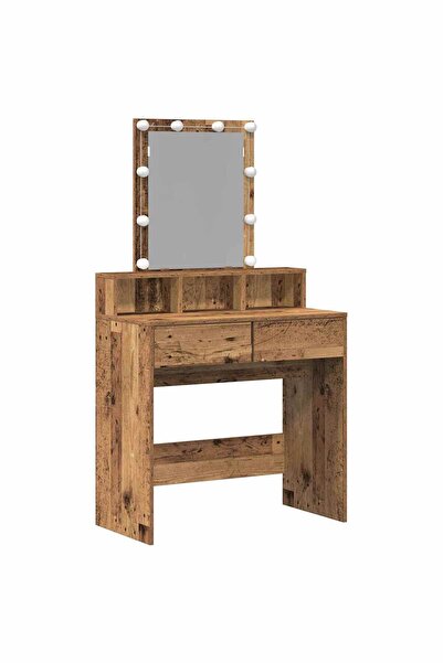 vidaxl Masă de toaletă Lemn Vechi 80 x 41 x 144.5 cm Lemn compozit
