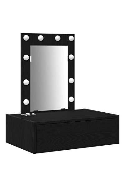 vidaxl Masă de Machiaj cu sertar Negru 60 x 40 x 70 cm Lemn compozit