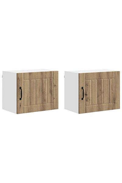 vidaxl Dulap de bucătărie 2 pcs Stejar Artizanal 50 x 31 x 40 cm