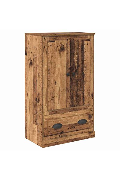 vidaxl Bufet cu sertar Lemn Vechi 60 x 35,5 x 103,5 cm Lemn compozit