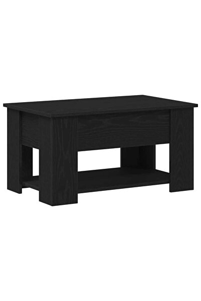 vidaxl Masă de cafea Stejar Negru 79 x 49 x 41 cm Lemn compozit