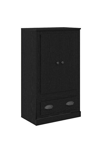 vidaxl Bufet cu sertar Stejar Negru 60 x 35,5 x 103,5 cm Lemn compozit