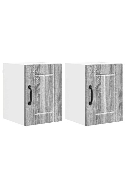 vidaxl Dulap de bucătărie 2 pcs Gri Sonoma 30 x 31 x 40 cm