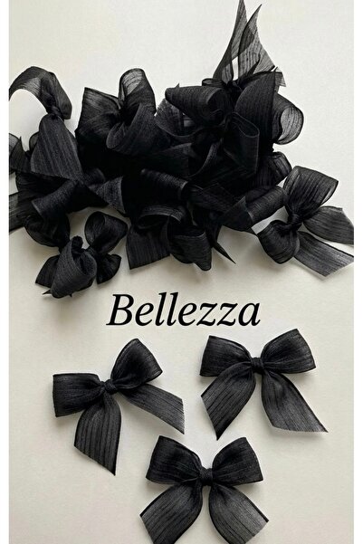 Bellezza Concept 50 قطعة من الأقواس السوداء كتان - ملحقات تزيين هدايا مصنوعة ...