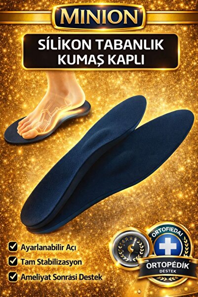 Minion Kumaş Kaplı Silikon Tabanlık Ortopedik Taban