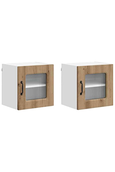 vidaxl Dulap de bucătărie cu depozitare Kalmar 2 pcs Stejar Artizanal