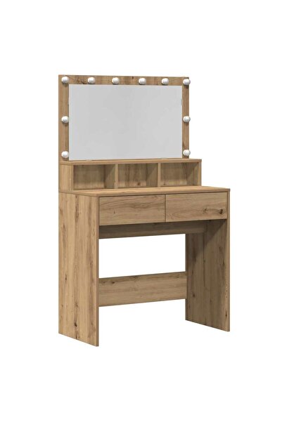 vidaxl Masă de Machiaj cu sertar Stejar Artizanal 80 x 41 x 134,5 cm