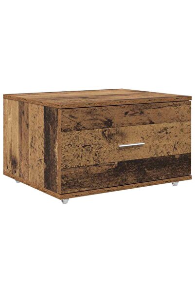 vidaxl Dulap cu sertare cu roata Lemn vechi 55 x 45 x 31 cm