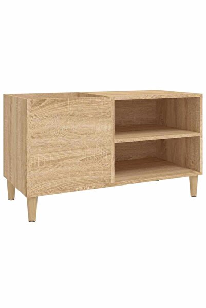 vidaxl Dulap pentru discuri stejar sonoma 84,5x38x48 cm lemn prelucrat