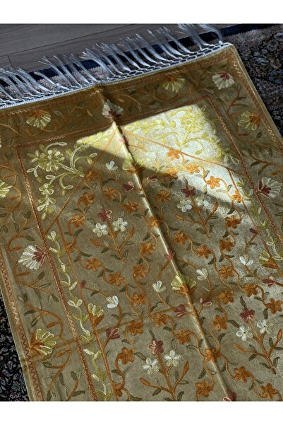 Tiniminatelier Hind İşi İpek Kadife El İşi Nakışlı Medine Seccade