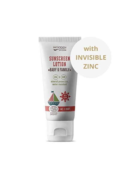 Wooden Spoon Telové mlieko na opaľovanie v tube Baby & Family SPF 50 WoodenSp...