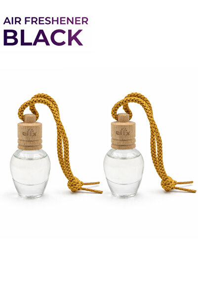 Elix معطر جو معلق للسيارة باللون الأسود، عبوة من زجاجة عطر طبيعي، مناسب للسيا...