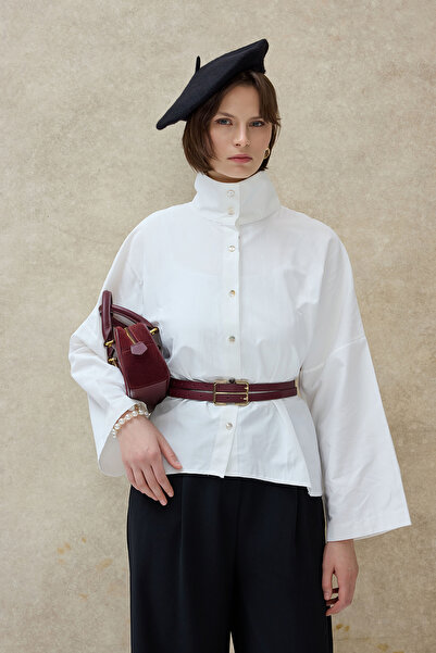 Birgül Bektaş White Neva Basic Shirt