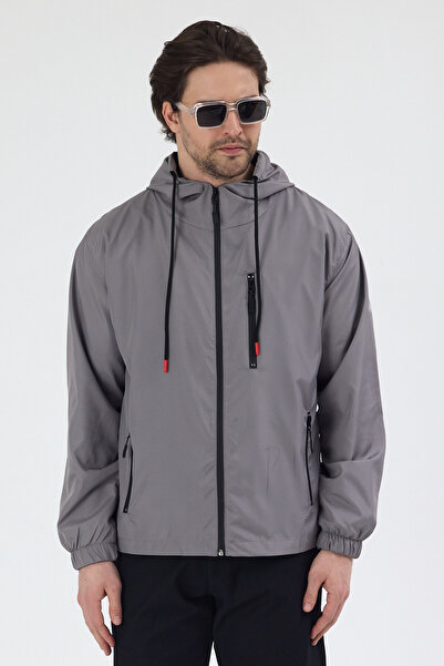 Tonny Black Pelernă de ploaie pentru bărbați Smoked 3 cu buzunare rezistentă ...