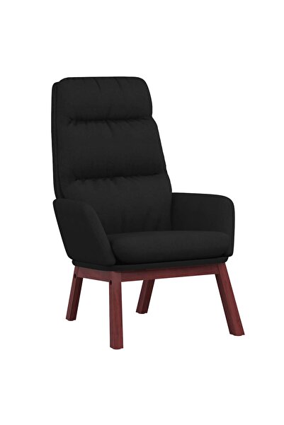 vidaxl Scaun de relaxare, negru, material textil