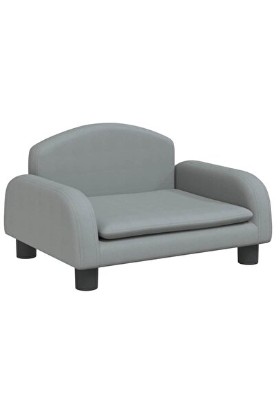 vidaxl Canapea pentru copii, gri, 50x40x30 cm, material textil