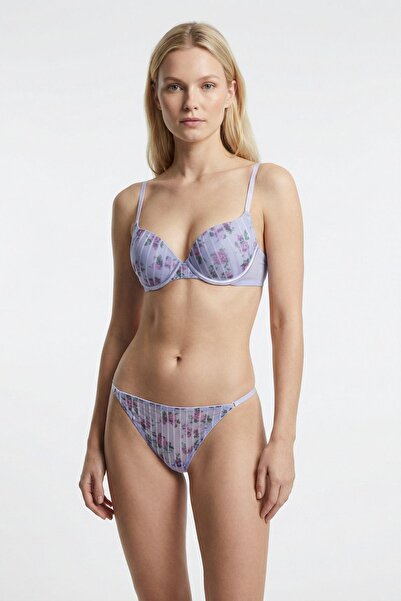 Rays Set sutien 683 Glittery imprimeu floral Albastru