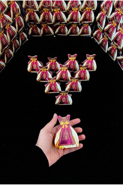 ZEYMERADE حناء فوشيا كافتان، 50 قطعة، للتقديم كهدية، للزفاف، ليلة الحناء، الخ...