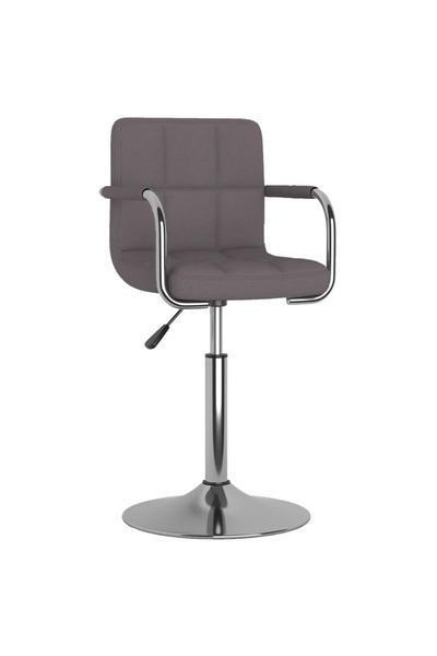 vidaxl Scaun de sufragerie, gri taupe, material textil