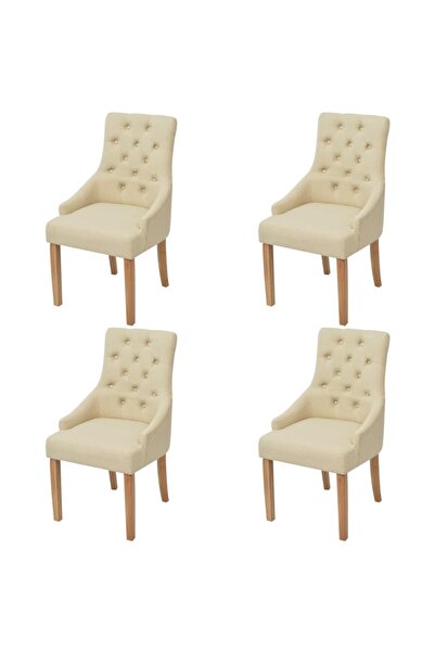 vidaxl Scaune de bucătărie, 4 buc., material textil