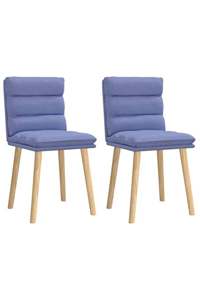 vidaxl Scaune de sufragerie 2 buc țesătură Jeans Blue