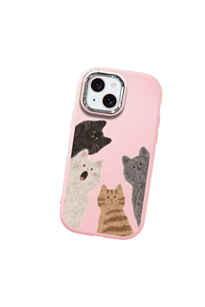 ARTISHELL iPhone 15 Uyumlu Sevimli kedi desenli yüksek kaliteli silikon telef...