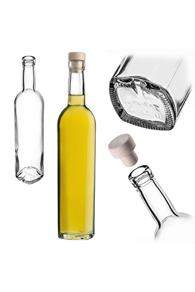KADAX Sticlă Lataro 500 ml 0.5L pentru vin, lichior, vodcă, lichior cu dop de...