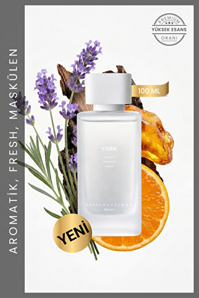 Royal Platinum York 100 Ml Unisex Niche Parfüm Bergamot Lavanta Temiz