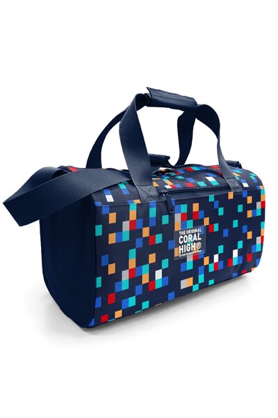 Coral High Geantă sport cu model geometric albastru marin 27550