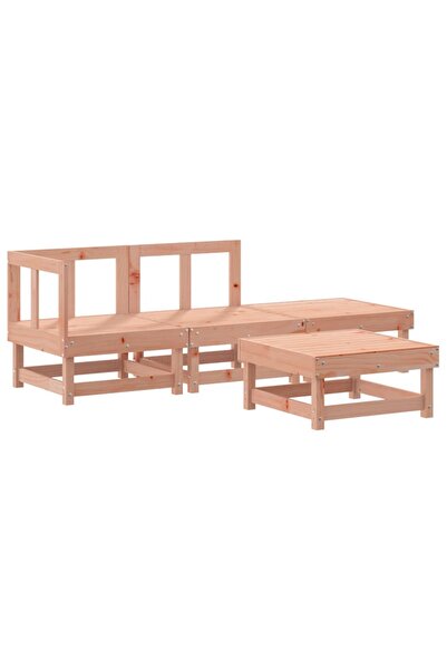 vidaxl Set mobilier relaxare grădină, 4 piese, lemn masiv Douglas