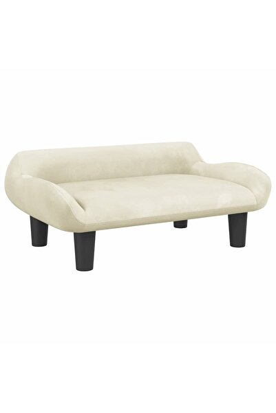 vidaxl Canapea pentru copii, crem, 70x40x24 cm, catifea