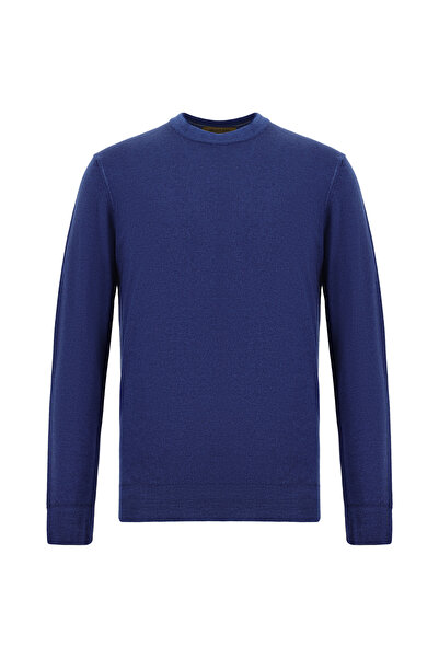 Abdullah Kiğılı Пуловер от италианска вълна с редовна кройка и велосипедна яка