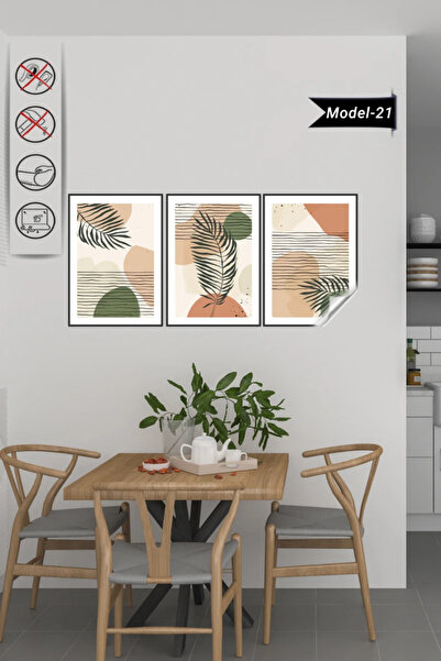 Akıllı Kağıt Statik Tutunma Özellikli Tablo - Poster Modern (Model- 21)