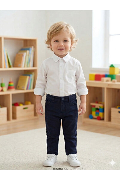 Momivi Kids Pantaloni flexibili pentru băieți, pentru școală și ocazii speciale