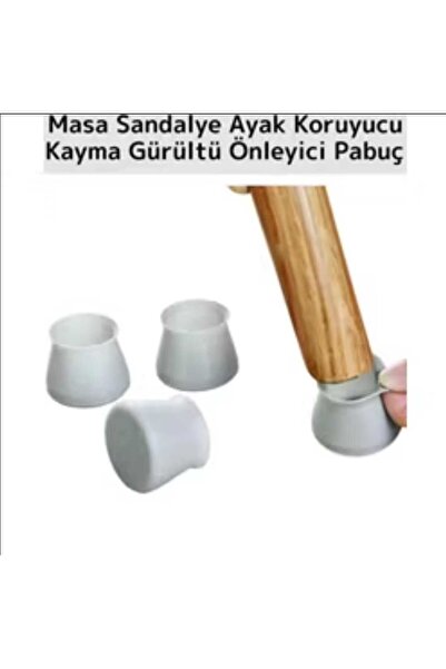 Dalian Home 4 'lu Kaydırmaz Çizdirmez A Kalite Mobilya Sandalye Masa Zemin Si...