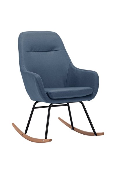 vidaxl Scaun balansoar, albastru, material textil