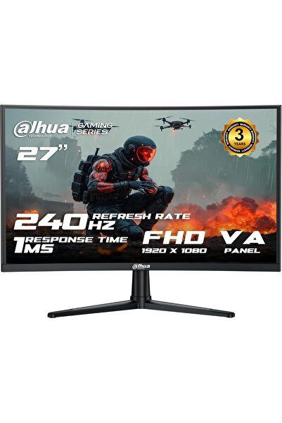 DAHUA 27" FHD Curved Gaming Monitor (LM27-E240C) 240Hz, 1500R Curvature