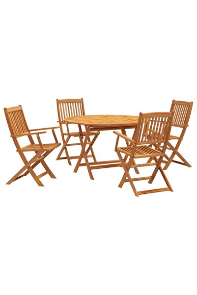 vidaxl Set mobilier de grădină, 5 piese, lemn masiv de acacia