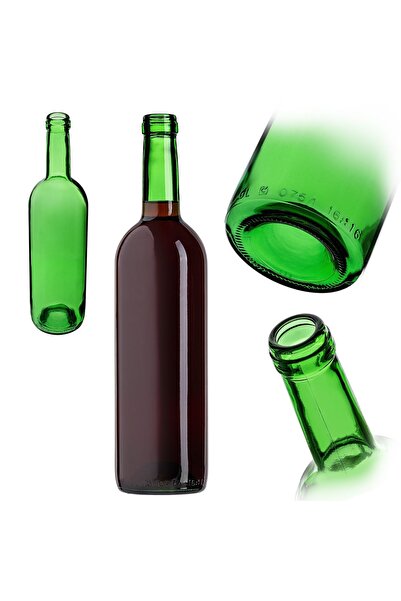 KADAX Wine Bottles Bordeaux Liqueurs 0.75 L 750ml Wine Bottle Cider Green