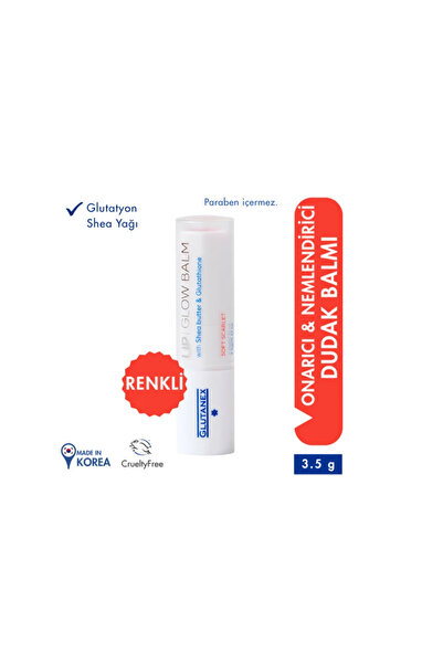 GLUTANEX Nemlendirici Lip Glow Balm Soft Scarlet Renkli