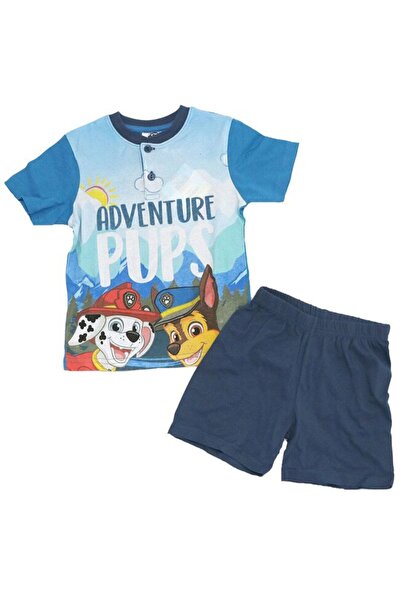 PAW PATROL Pijamale de vară, bumbac, Aventure Pups, bleumarin