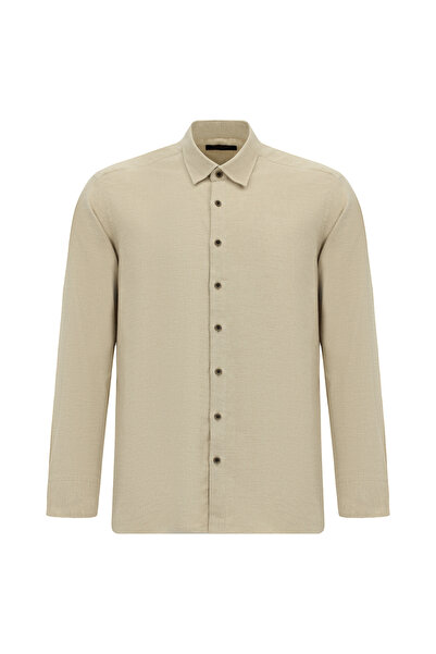 Abdullah Kiğılı Cămașă italiană cu mânecă lungă, croială normală, P bumbac